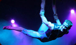 Hard Shoulder in action on the trapeze
